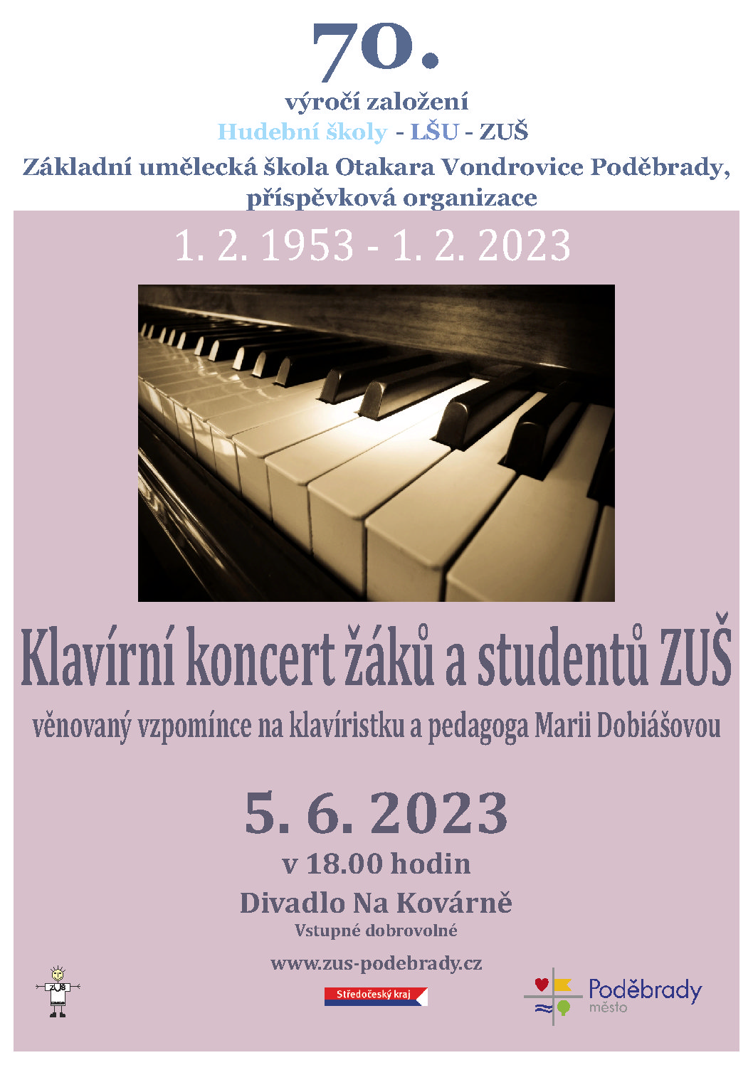 Klavírní koncert žáků a studentů ZUŠ