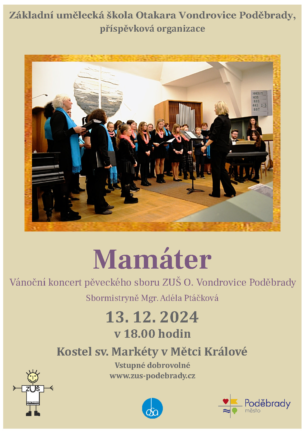 Vánoční koncert Mamáteru v Městci Králové